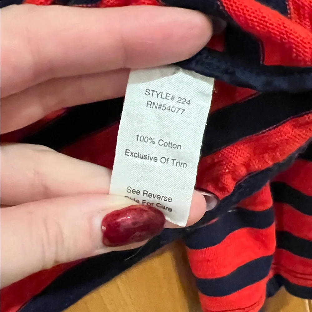 CAbi Nautical Navy and Red Striped Women's Blazer - Picture 7 of 8